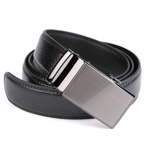 Pánský opasek, kožený vzhled 810910, černý, šířka 3,5cm, délka 130cm