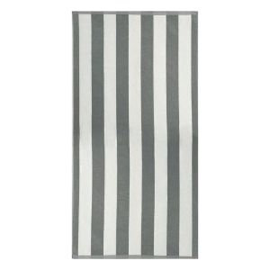 Plážová osuška KABANA, šedé pruhy, froté, 90x170cm