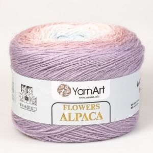 Pletací / háčkovací příze YarnArt FLOWERS ALPACA 405 fialovo-modro-růžová, melírovaná (duhová), 250g/940m
