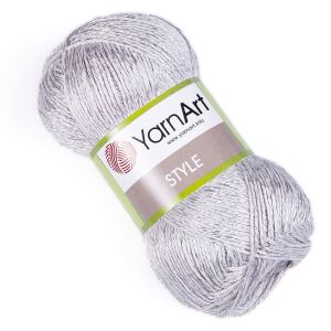 Pletací / háčkovací příze YarnArt STYLE 666 světle šedá, jednobarevná, viskózová, 50g/185m