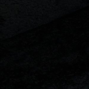 Plyš / mikroplyš 005, oboustranný, jednobarevná černá, š.150cm (látka v metráži)