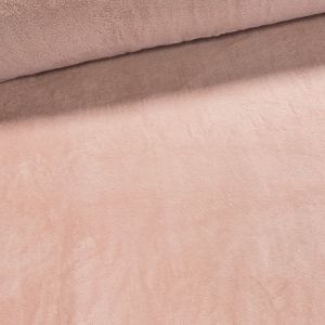 Plyš / mikroplyš 022, oboustranný, jednobarevná pudrová, š.150cm (látka v metráži)