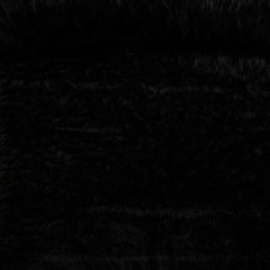 Plyš PELO LARGO 1000 DLOUHÝ CHLUP, černý, šíře 160cm (metráž)