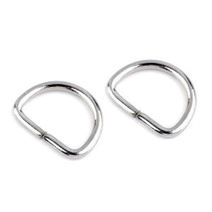 Polokroužek na koženou galanterii š.20 mm 01 nikl, stříbrná