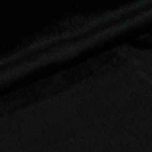 Polyesterový úplet / samet VELVET 8 UNI jednobarevný černý,  š.140cm (látka v metráži)