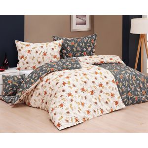 Povlečení Matějovský FILIPPA, květinový vzor, béžová / šedá (více materiálů, rozměrů)