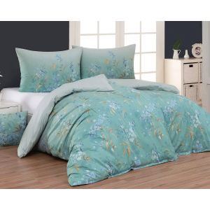 Povlečení Matějovský LIBBY, květinový vzor, tyrkysové, bavlna hladká digitál, (více rozměrů)