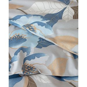 Povlečení Matějovský MARION, květinový vzor, modro-béžové (více materiálů, rozměrů)