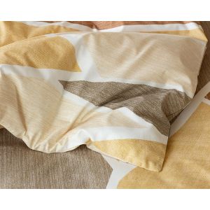 Povlečení Matějovský TWIST, geometrický vzor, béžové, 140x200cm + 70x90cm, (více materiálů)