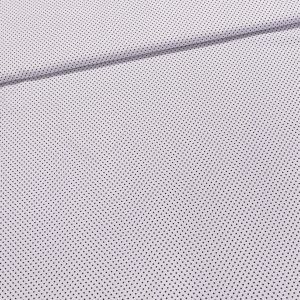 Šatovka směsová SP-23015/2, černý puntík na bílé, š.150cm (látka v metráži)