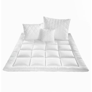 Set SCHON z dutého vlákna, prošívaný, přikrývka 140x200cm, polštář 70x90cm, PLUS, celoroční (1000 + 1000g)