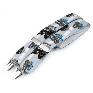 Šle dětské, délka 70cm, šíře 2,5cm, tvar Y, NÁKLAĎÁK šedé, 650249/23