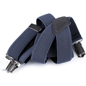 Šle dětské jednobarevné, délka 80cm, šíře 2,5cm, tvar Y, MODRÁ JEANS, 650263/09