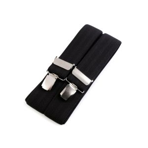 Šle pánské, délka 125cm, šíře 3,5cm, tvar X, černé vroubkované, 650253/39