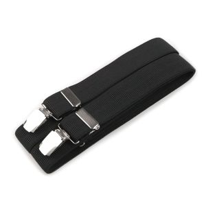 Šle pánské, délka 125cm, šíře 3cm, tvar X, černé vroubkované, 650255/40