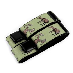 Šle pánské myslivecké ZVĚŘ, délka 120cm, šíře 4cm, tvar Y, světle zelené, 650370/04