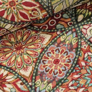 Směsové plátno (gobelín) GOBELÍN G 5, vícebarevné mandaly, š.140cm (látka v metráži)