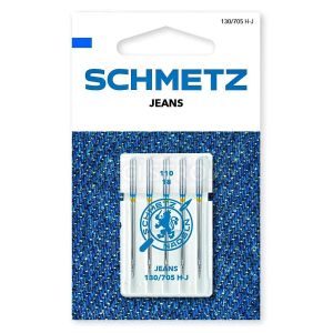 Strojové jehly SCHMETZ 130/705 H-J VFS 110 JEANS / DENIM, balení 5 kusů