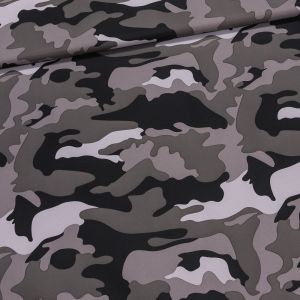 Šusťákovina (lehká kočárkovina) TPU 865 šedý maskáčový vzor, š.150cm (látka v metráži)