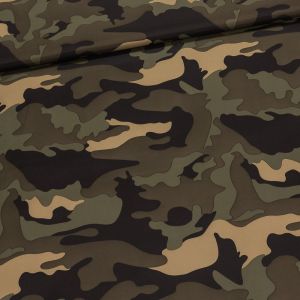 Šusťákovina (lehká kočárkovina) TPU 864 zelený maskáčový vzor, š.150cm (látka v metráži)