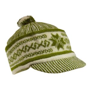 Pánská čepice zmijovka s kšiltem TONAK TARPIA žlutozelená-smetanová, univerzální velikost