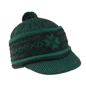 Pánská čepice zmijovka s kšiltem TONAK TARPIA tmavě zelená-černá, univerzální velikost