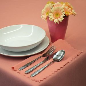 Nešpinivý / teflonový látkový ubrus UNI 3135 STARORŮŽOVÁ, (více rozměrů)