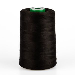 Texturovaná poylesterová, pružná chemlonová nit POLYTEX 90 pro overlocky/průmyslové/klasické šicí stroje, 779 nejtmavší hnědá, návin 5000m