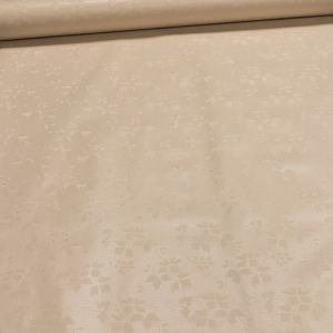 Ubrus PVC s textilním podkladem 5656003, béžový damaškový vzor listů, š.140cm (metráž)