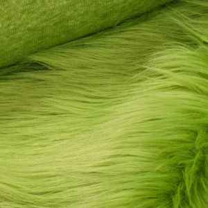 Umělá kožešina 8916 386-40 GRINCH dlouhý chlup, zelená, šíře 150cm (metráž)