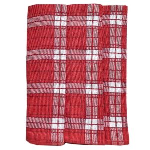 Kuchyňské utěrky EGYPTSKÁ BAVLNA 86, červené káro, 3 kusy, 50x70cm