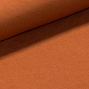 Viskózový úplet TEPLÁKOVINA N 20217, jednobarevná rezavá, š.160cm (látka v metráži)