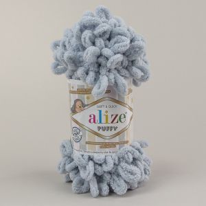Pletací příze Alize PUFFY 416 šedá, efektní, 100g/9,2m