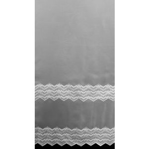 Voálová záclona 515/601 vyšívané špičky, s bordurou, bílá (více výšek, v metráži)