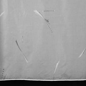 Voálová záclona V8898/05, šedý vzor na bílé, s olůvkem, (více výšek, v metráži)