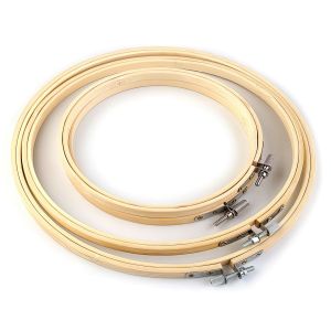 Vyšívací bambusové kruhy 750562, světlé, sada 4 kusy, průměr 12; 15; 20,3; 22,5cm