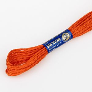 Vyšívací příze MOULINE / MULINKA 2392 červený pepř oranžová, jednobarevná, 2g/8m
