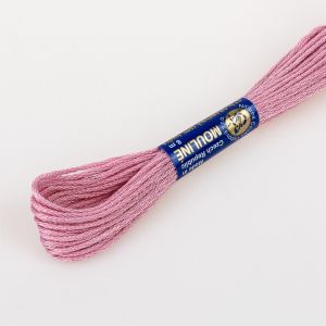 Vyšívací příze MOULINE / MULINKA 3822 tmavá růžová, jednobarevná, 2g/8m