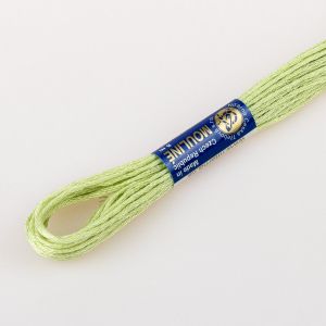 Vyšívací příze MOULINE / MULINKA 6222 žluto-zelená, jednobarevná, 2g/8m