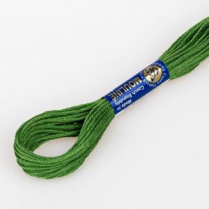 Vyšívací příze MOULINE / MULINKA 6662 střední zelená, jednobarevná, 2g/8m