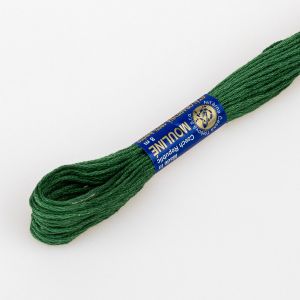 Vyšívací příze MOULINE / MULINKA 6872 tmavá zelená, jednobarevná, 2g/8m