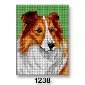 Vyšívací předloha, obrázek na vyšívání 70246/1238, kolie na zelené, 18x24cm