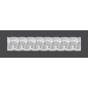 Záclonová řasící páska, stuha Z3/Z-200, cik-cak vlnky, řasení 1:2, transparentní, šířka 5cm (v metráži)