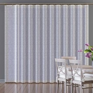 Žakárová záclona OLGA s žíháním, s olůvkem, bílá (více výšek, v metráži)