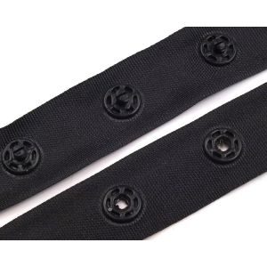 Zapínání na body 090740/2 18mm, plastové druky, černá, metráž