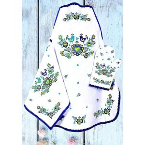 Kuchyňská zástěra FOLKLOR MODRÁ, 64x76cm