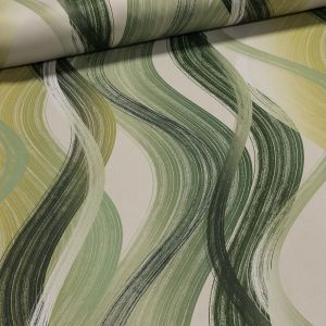 Zatemňovací / termoizolační závěs, blackout 391102/122 zelené vlny, šířka 150cm (látka v metráži)