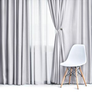 Zatemňovací / termoizolační závěs, blackout jednobarevný UNI OLZ-100 šedobílý, (více šířek, látka v metráži)