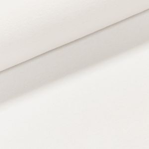 Žebrovaný bavlněný úplet 8766.002 BIO jemný / hladký, bílý, š.35cm (látka v metráži)