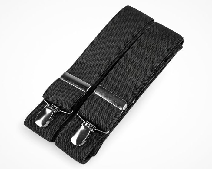 Šle pánské, délka 125cm, šíře 3,5cm, tvar X, tmavě šedé jednobarevné, 650253/52